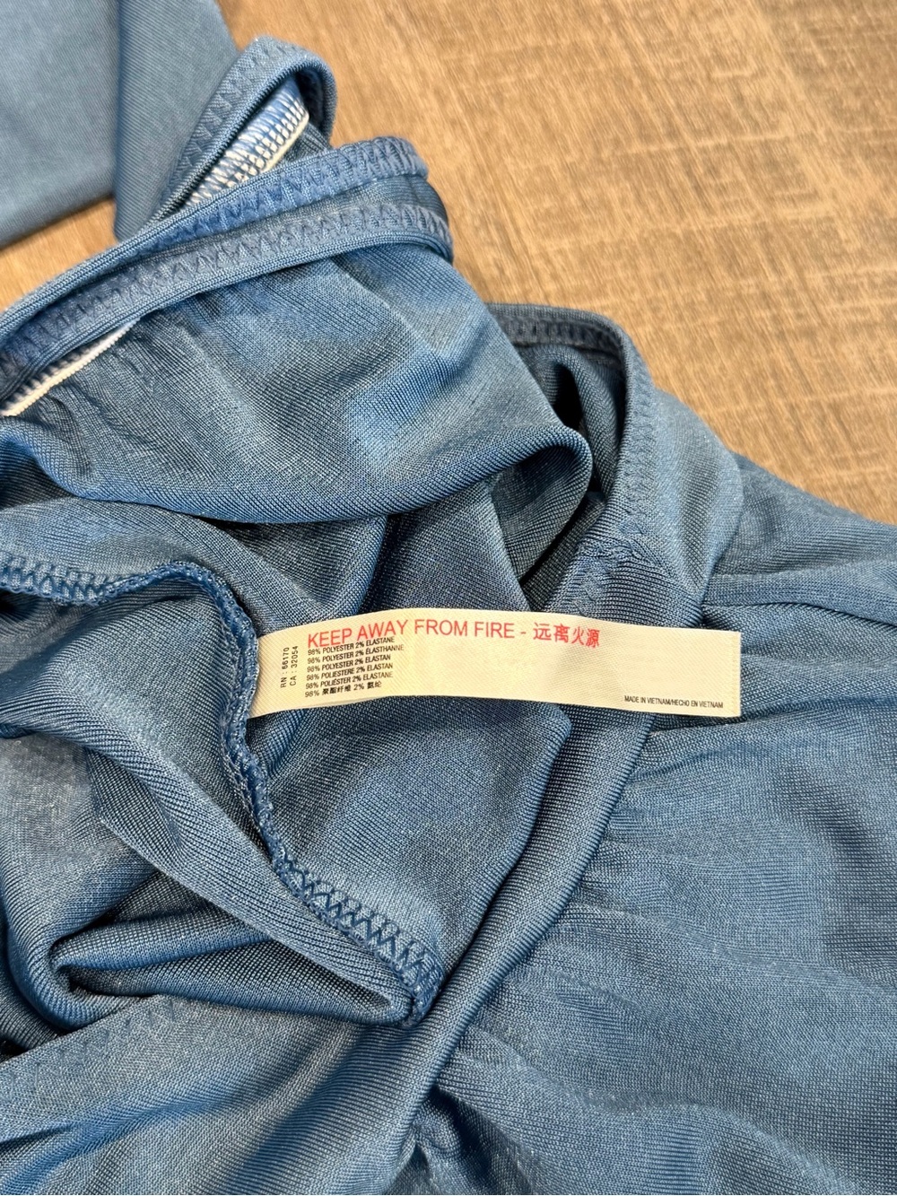 Free People Turnt Bodysuit Copenhagen Blue XS Wrap Long Sleeve Going Out NWOT - Picture 7 of 9